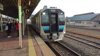 JR五所川原駅　五能線 弘前行き到着【GV-E400系・821D】　2022.04.07