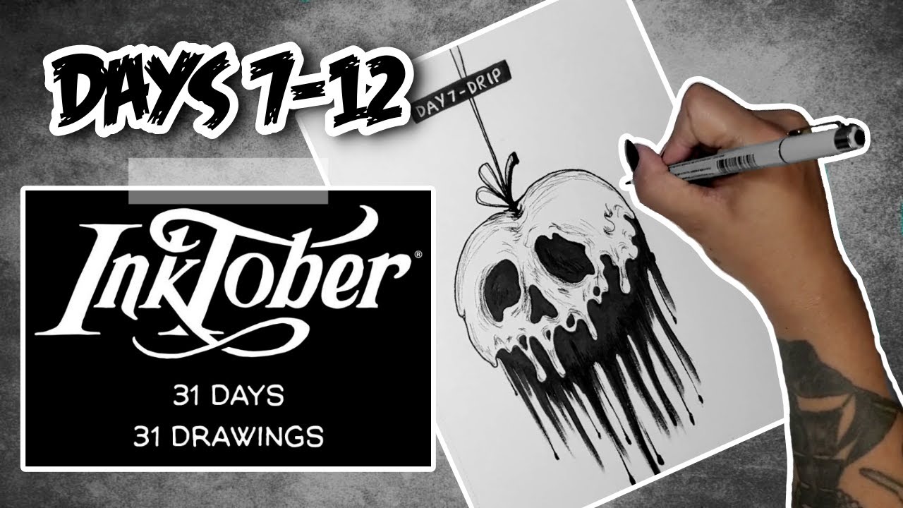 Inktober 2023 | Days 7-12 - YouTube