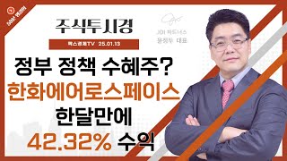 정부 정책 수혜주? 한화에어로스페이스, 한달만에 42.32% 수익!!