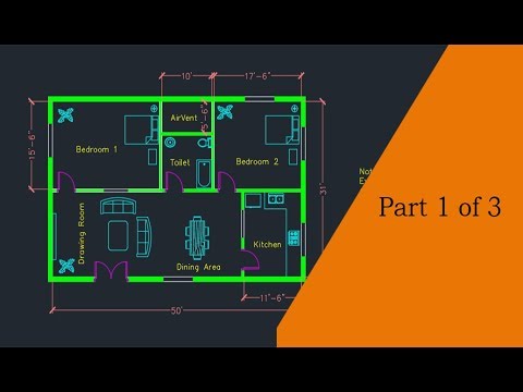 Making a simple floor plan in AutoCAD: Part 1 of 3 Making a simple floor plan in AutoCAD: Part 1 of 3