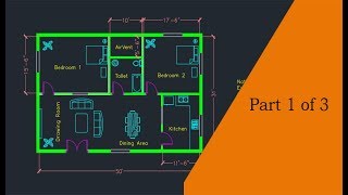 Making a simple floor plan in AutoCAD: Part 1 of 3