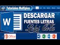 Como Descargar e Instalar Fuentes, Letras - Font - WORD