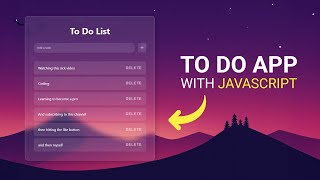 How To Create To-Do List App Using HTML CSS And JavaScript | Task App In JavaScript