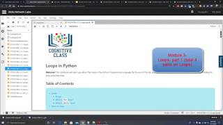 Loops 1- Python for Data Science- IBM Cognitive