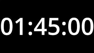1 HOUR 45 MINUTE TIMER - No Sound - Full HD 1080p - COUNTDOWN 105 Minute Timer