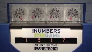 Midday Numbers Game Drawing: Sunday, January 26, 2014