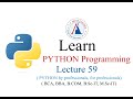 Python Lecture59(Python with XML, Document Object Model, XML parsing through Python)