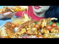 SAS-ASMR - SEAFOOD BOIL (KING CRAB + LOBSTER + SHRIMP + MUSSEL) FIRE CHEESE SAUCE *Bites Only*