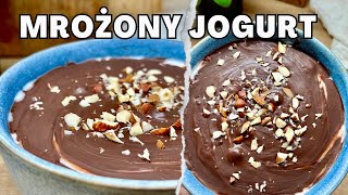 Frozen yogurt with crunchy chocolate topping | LOW CARB diet