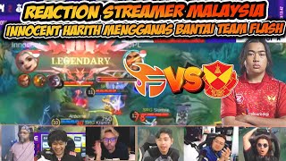 REACTION STREAMER MALAYSIA !  INNOCENT HARITH MENGGANAS ! SRG VS TEAM FLASH GAME 1 | SNAPDRAGON MLBB