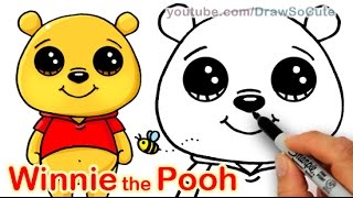 How to Draw Disney Winnie the Pooh Bear Cute and Easy