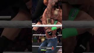 WWE 2K22 John Cena Finisher Double AA To  Roman Reigns And Brock Lesnar #shorts