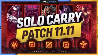 3 BEST SOLO CARRY Champions for EVERY ROLE in PATCH 11.11 - League of Legends