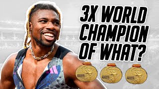 NOAH LYLES REACTS TO THREE GOLD MEDALS