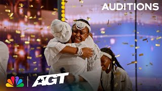 Download Golden Buzzer: Mzansi Youth Choir's Emotional Tribute Brings Simon To Tears | Auditions | AGT 2023 mp3