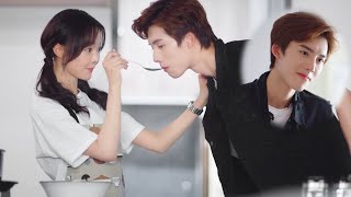 💕Cinderella feeds CEO with her own spoon, so CEO finds it unpalatable but still eats it！#Cdrama