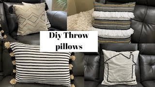 DIY THROW PILLOWS || Super cute + Affordable ||