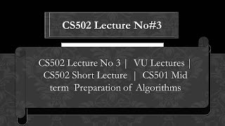 cs502 Lecture#3 I cs502 Short Lectures 3 | Running time Analysis of Brute Force Maxima Algorithm