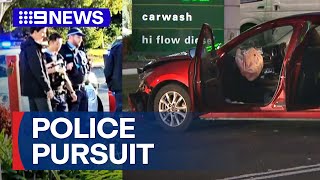 Police search for two men after pursuit across Sydney | 9 News Australia