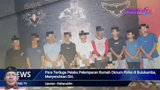 Para Terduga Pelaku Pelemparan Rumah Oknum Polisi di Bulukumba, Menyerahkan Diri.