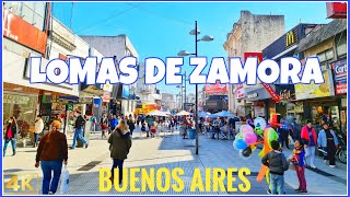 【4K】Buenos Aires, LOMAS de ZAMORA - Peatonal LAPRIDA | Calle Balcarce | Teatro Coliseo OTOÑO 4K WALK