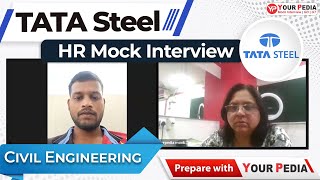 HR Mock Interview for TATA Steel | CE | Prepare TATA Steel Interviews \u0026 Guidance with YourPedia