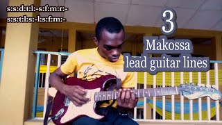 3 lead guitar makossa lines //lead guitar tutorial