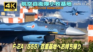 【4K】航空自衛隊小牧基地　F-2A (555) 百里基地へお持ち帰り