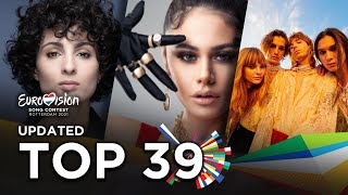 Eurovision 2021 - My Top 39 (updated 13/4/2021)