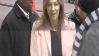 Zero Dark Thirty director Kathryn Bigelow arrives at the New York City studios for