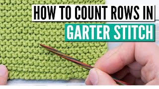 How to count garter stitch rows - Easy method for beginners