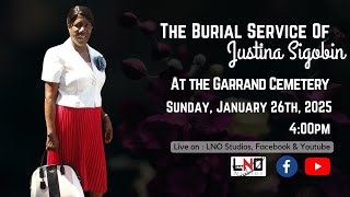 The Burial Service Justina Sigobin