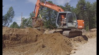 Digging the Foundation Part 1, Making a Walkout Basement on Flat Land. Mom is Back!