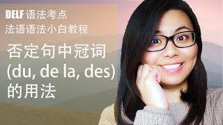 法语语法delf考点： 否定句中冠词转变成de的用法 下