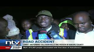 Lorry-motorbike collision kills one person in Nakuru