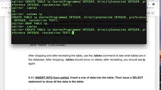 apy session 5 exercises 11 sqlite client drop table