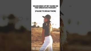 Searching my name on the urban dictionary