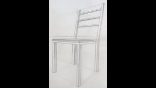 How to draw a chair in 2 point perspective