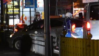 【取締り中止か！】速度取締りの違反者を警察官総出で対応するが大声を荒らげ罵倒し続け最後はドアをバンっ!と閉め去っていきました...