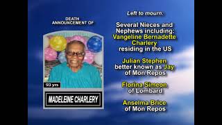 Madeleine Charlery ~ Long Obituary