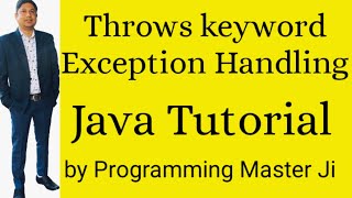Exception Handling Throws Keyword | exception handling | java throws |exception handling in java
