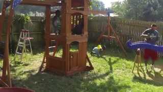 Backyard Discovery Parkway Wooden Swing Set Assembly GoPro Time Lapse