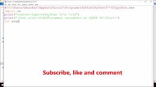 Python CGI Program 3: Display Environment variables
