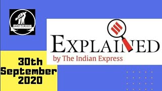 30th September 2020 | Gargi Classes Indian Express Explained Analysis