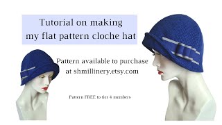 Cloche hat pattern and instruction tutorial