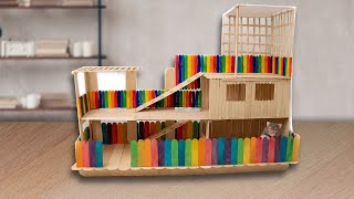 How to Make Popsicle Stick House for a Hamster | DIY Pet House