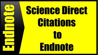 How To Export Citation From Sciencedirect To Endnote