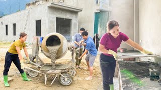 House Completion Stage Worth $50K: Tiling, Septic Tank Building... Hoàng Thị Niệm / Energetic Girl