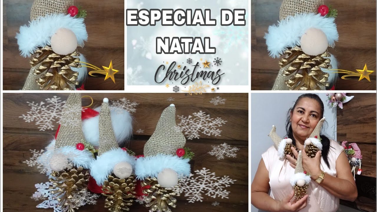 Enfeites De Natal Feito Com Pinhas Diy Youtube