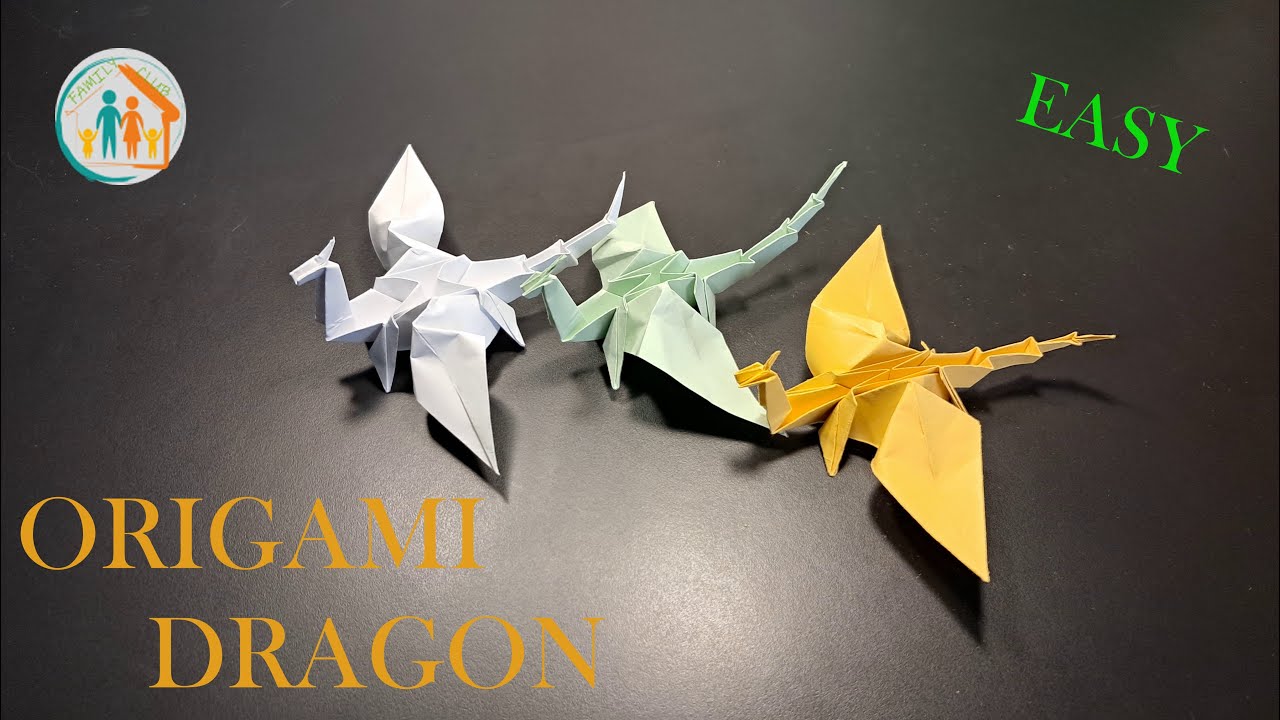 Origami Dragon Step By Step Tutorial Easy Youtube